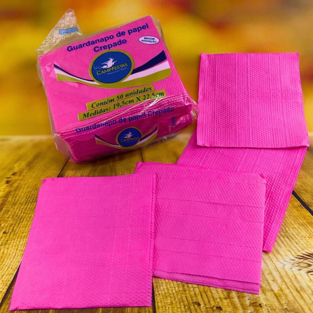500 GUARDANAPOS ROSA  FESTA 19,5 X 22,5 CAMPFESTA em Oferta na Shopee