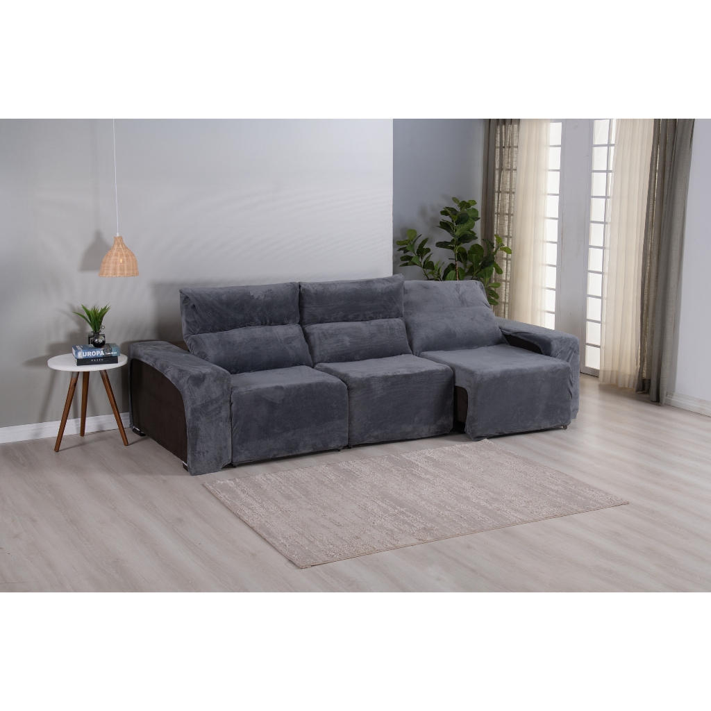 CAPA PARA SOFÁ RETRÁTIL DE 3 LUGARES SUPER LUXO EM MANTA LUXO SOFT