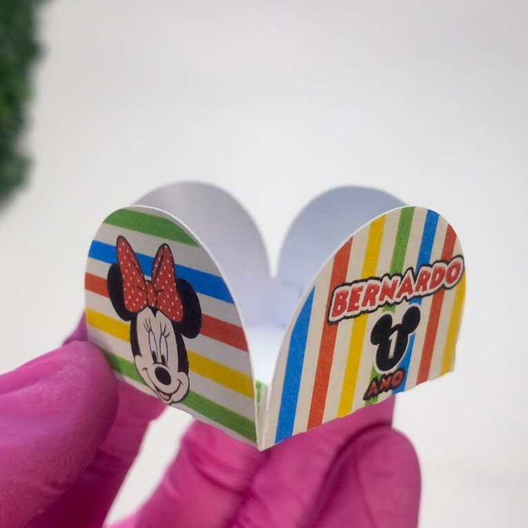 Kit de Forminha de doce brigadeiro Personalizada TURMA DO MICKEY - 4 pétalas - Festa de aniversário - Lembrancinha
