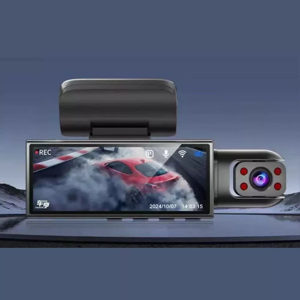 Câmera 1080P Carro com Lente Giratória, Monitoramento 24h e Detecção de Movimento.XHL_OFFICIAL STORE