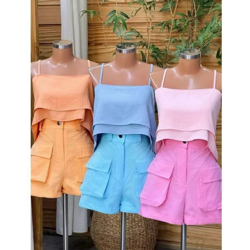 Bata Valentina 2 babados| várias  cores verão em Oferta na Shopee