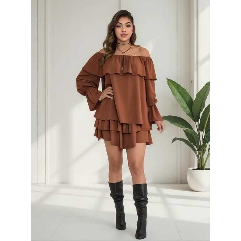 Paris - Conjunto Boho Chic com Shorts Saia e Bata em tecido Viscolinho Tendência