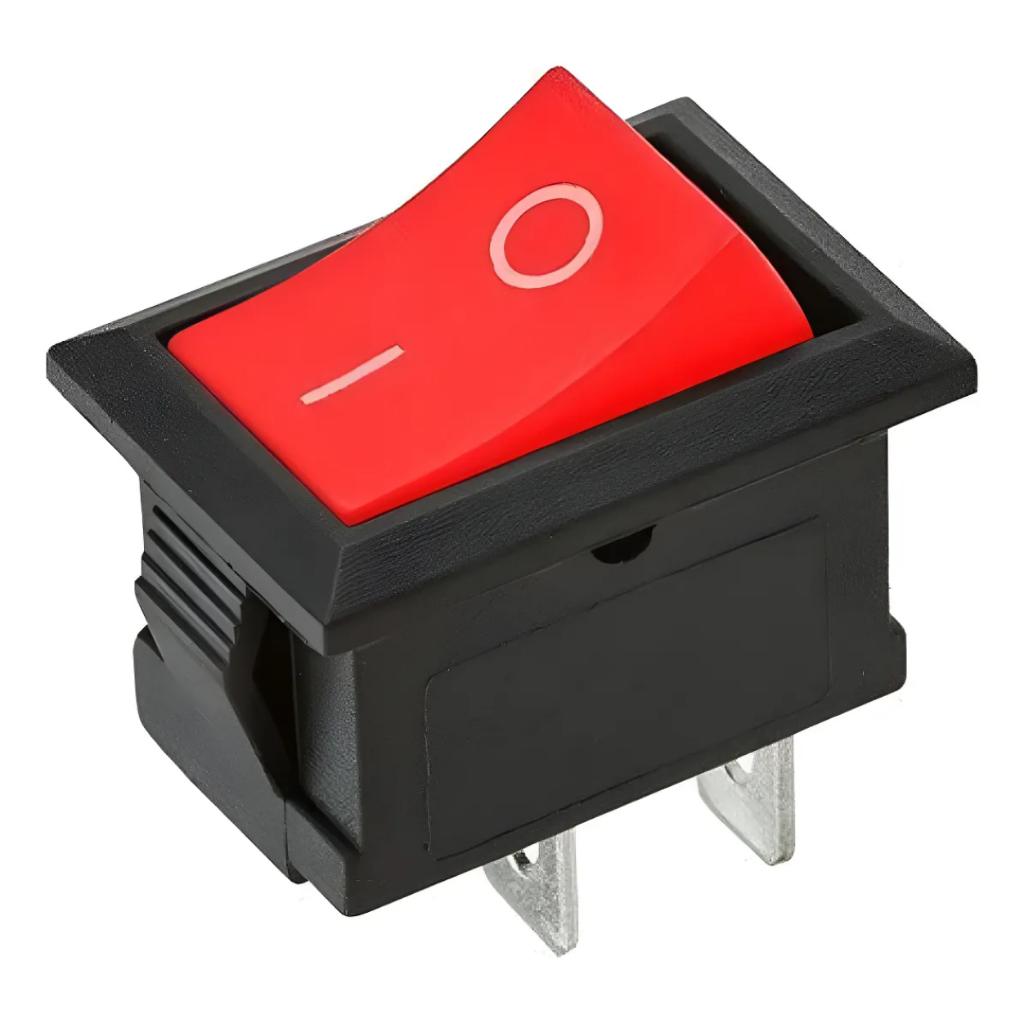 Kit Com 5 Unidades De Mini Chave Gangorra Vermelha Liga Desliga Kcd11-101