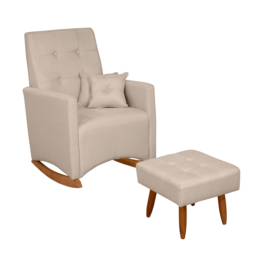 Sofá Poltrona Cadeira de Amamentação Ana Balanço e Puff Linho Fratello — R$ 714,00 em Shopee, 11% OFF