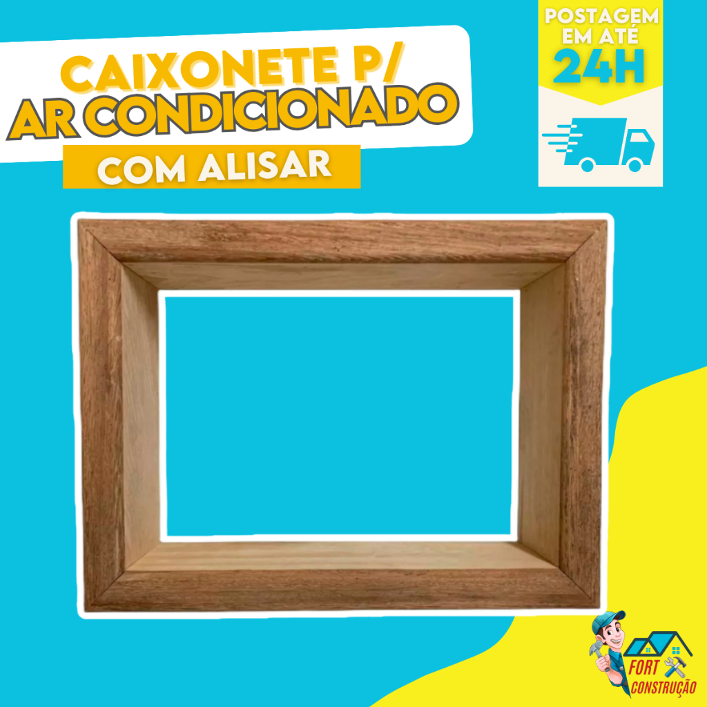 Caixa Caixonete Madeira p/ Ar Condicionado 7.500 / 10000 BTUS Janela Caixilho em Oferta na Shopee