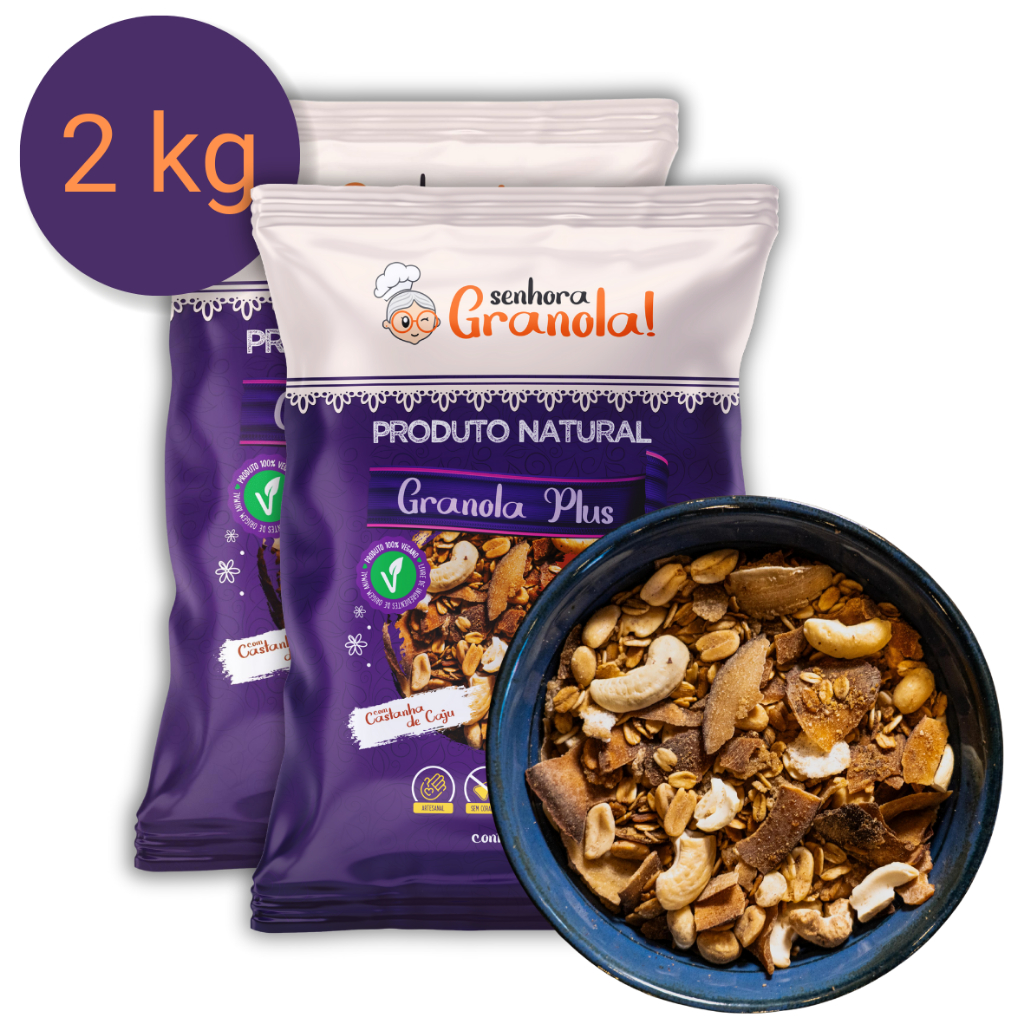 Granola Premium 2kg - Senhora Granola Completa com Castanha de Caju e Lascas de Coco em Oferta na Shopee