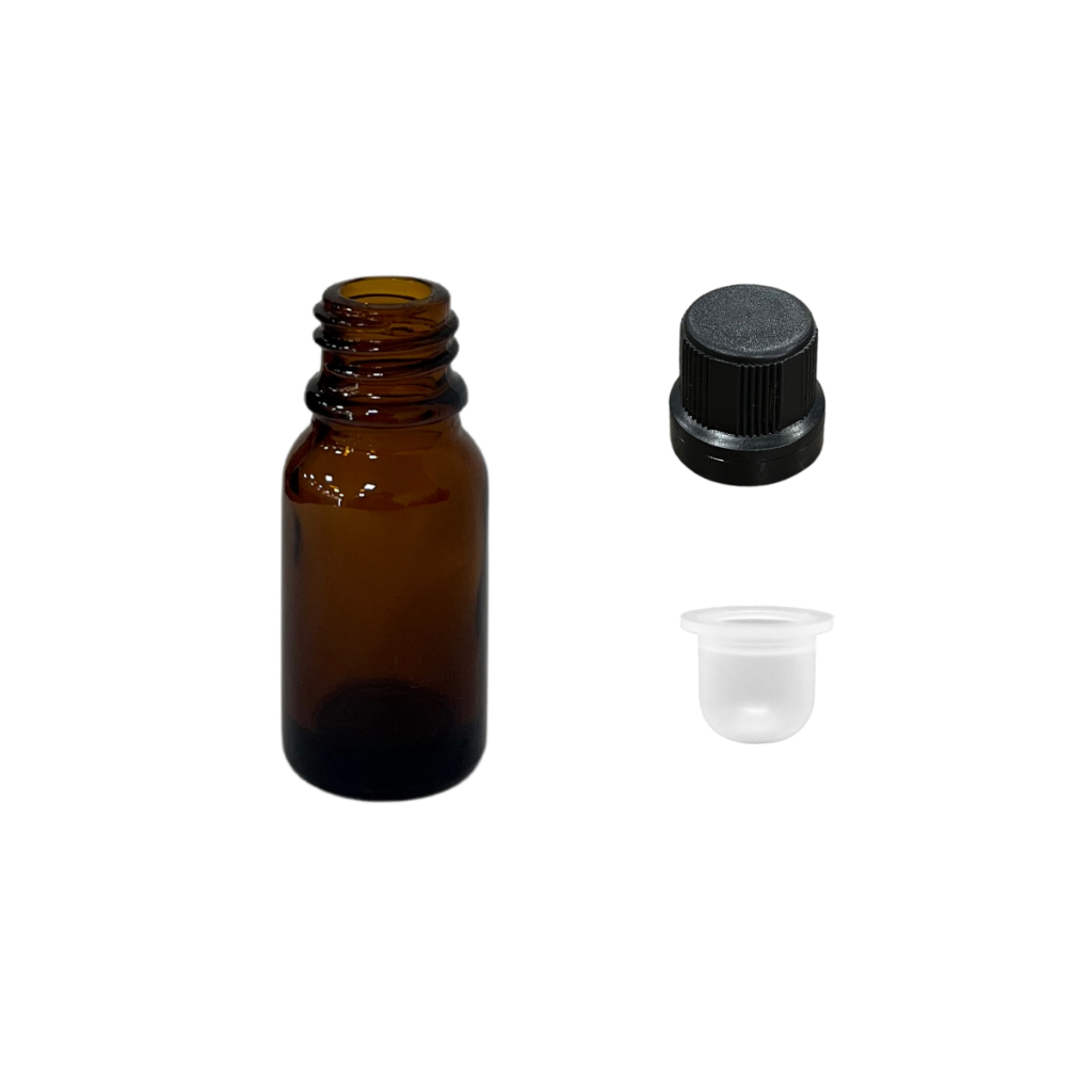 Frasco De Vidro 10ml Com Batoque E Tampa C/ 10 Unidades