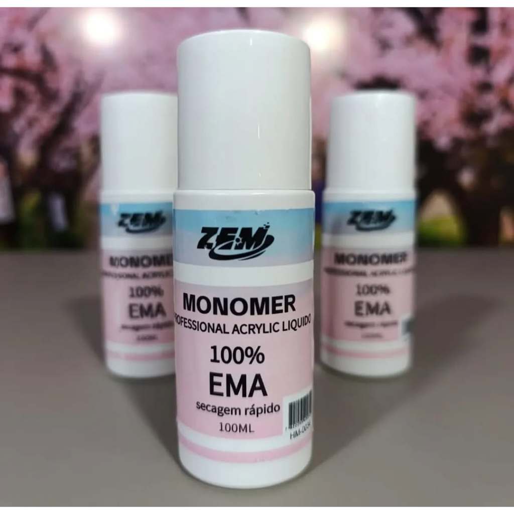 Monomer ZEM 100ML Líquido Acrílico Porcelana Unhas Nails Manicure Secagem Rápida em Oferta na Shopee