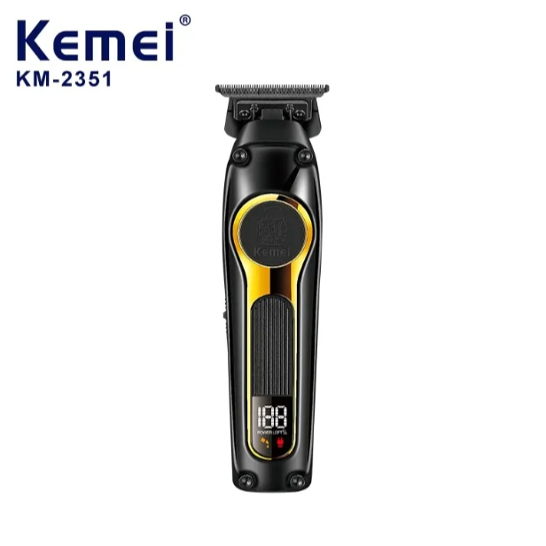 Maquina De Cortar Cabelo Recarregável Profissional Kemei Bivolt KM-2351 em Oferta na Shopee