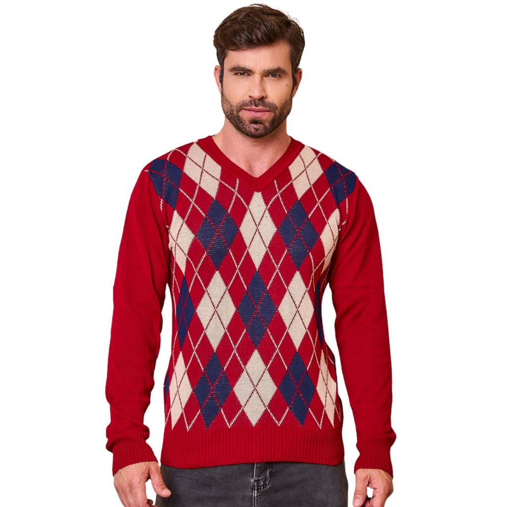 Suéter Xadrez Masculino: Onde Comprar | BuscaProdutos