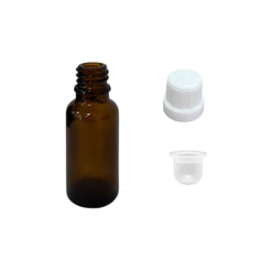 Frasco De Vidro 20ml Com Batoque E Tampa C/ 100 Unidades