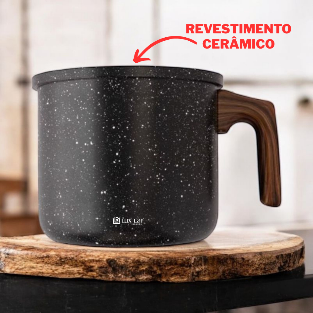 Leiteira Antiaderente Cerâmica Canecão Fervedor Grande 1.5L Café Leite Chá em Oferta na Shopee
