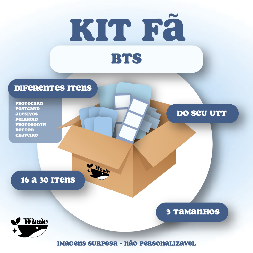 Kit Fã UTTED BTS 16 a 30 itens surpesa fanmade kpop