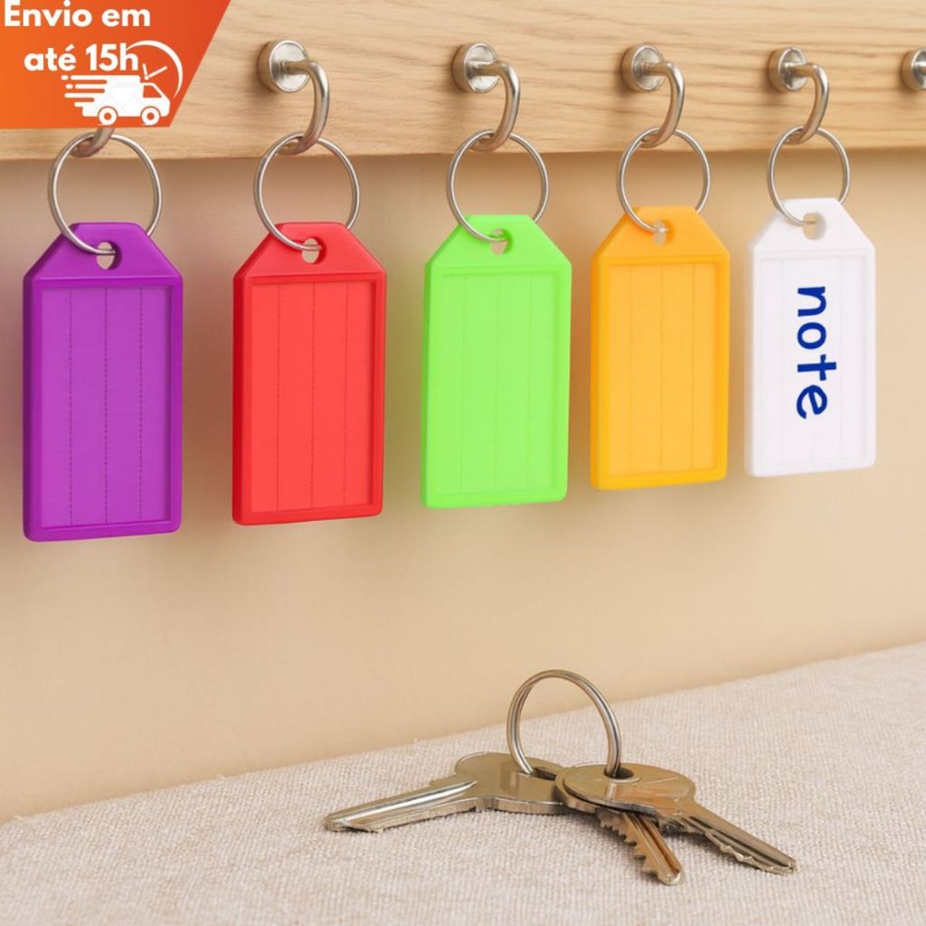 Chaveiro Identificador de Chaves Colorido 5,6x2,8cm em Oferta na Shopee