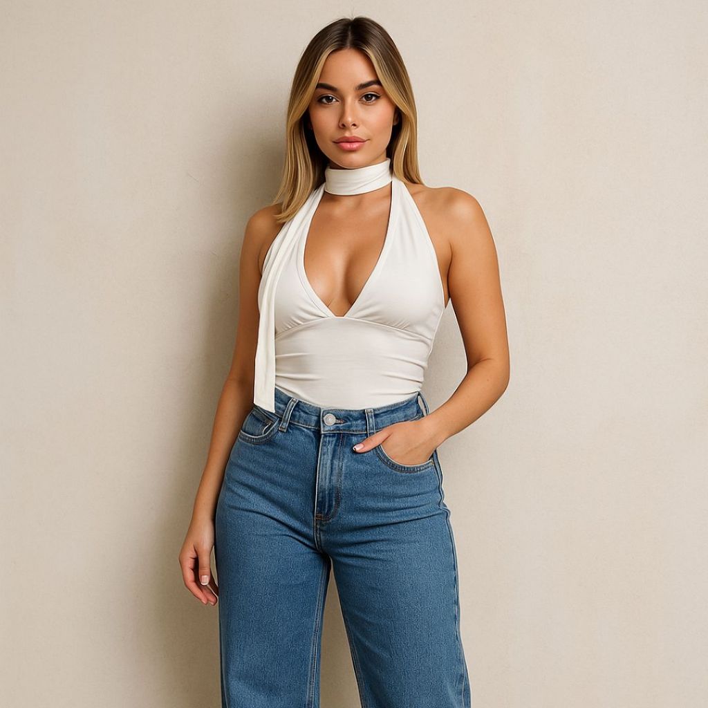 Blusa Feminina Egito Frente Única Amarrar Multifrormas Tendência Moda Gringa