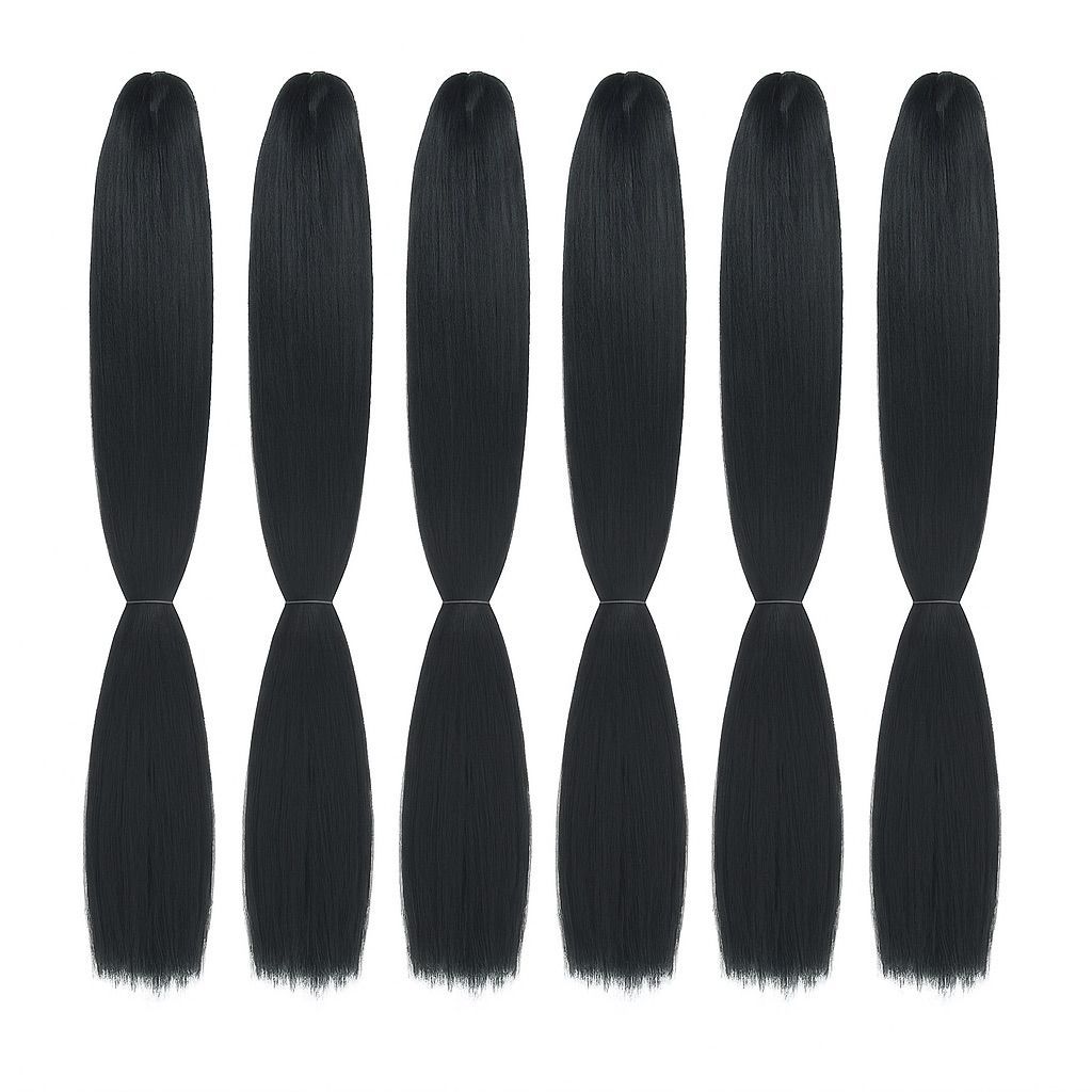 kit com 6 pacotes jumbo / jumbao cor 1# preta para fazer tranças enviar imidiatamente