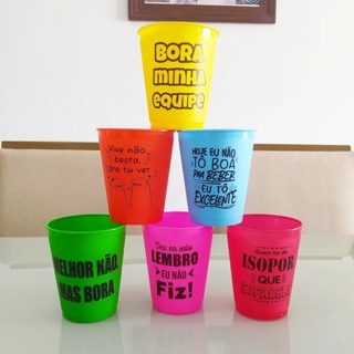 Kit 30 Copos Ecológicos Personalizados 370 ml Para Festa, Eventos, Formatura, Casamento, Aniversário, Carnaval e Brinde em Oferta na Shopee