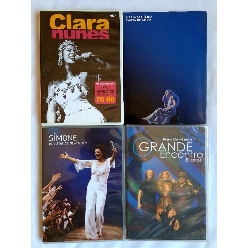 dvd maria bethania carta de amor clara Nunes fantastico Simone em boa companhia grande encontro Elba ramalho Alceu
