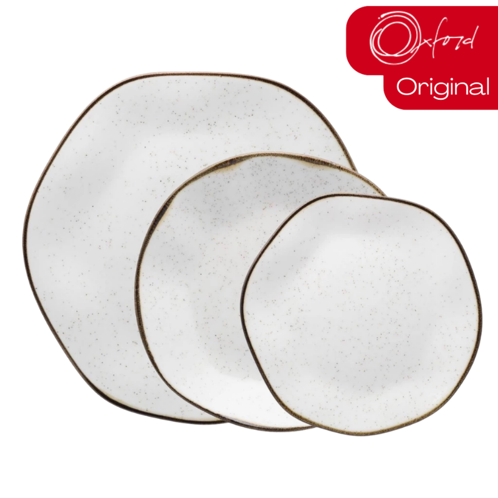 Jogo de Pratos Raso Fundo Sobremesa 18 Peças Ryo Maresia Oxford Porcelanas