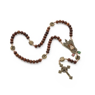 Terço do Promesseiro Nossa Senhora de Nazaré Berlinda Canela 8mm em Oferta na Shopee