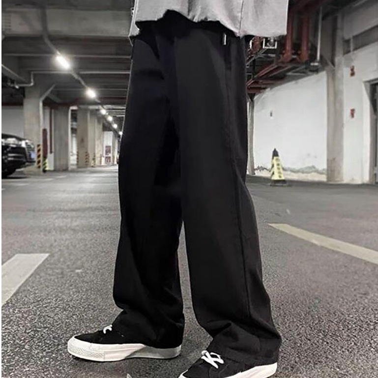 Calça jeans Balão unissex masculinos e femininos boca larga em Oferta na Shopee