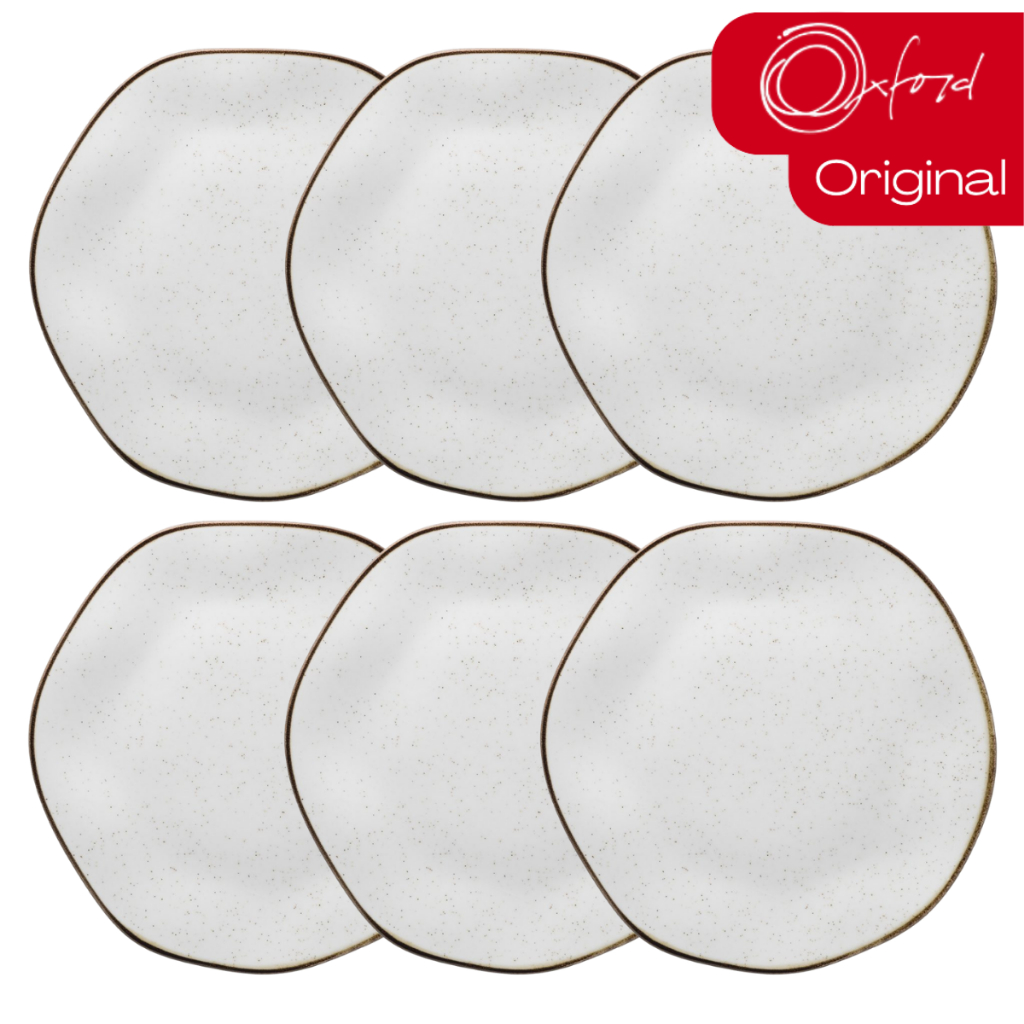 Prato Raso Ryo Maresia Areia 6 Unidades 27,5cm Oxford Porcelanas em Oferta na Shopee