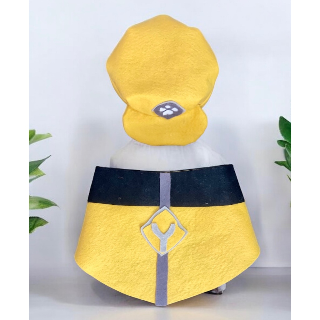Bandana + chapéu rubble patrulha canina para cachorro gato coelho e porquinho da india