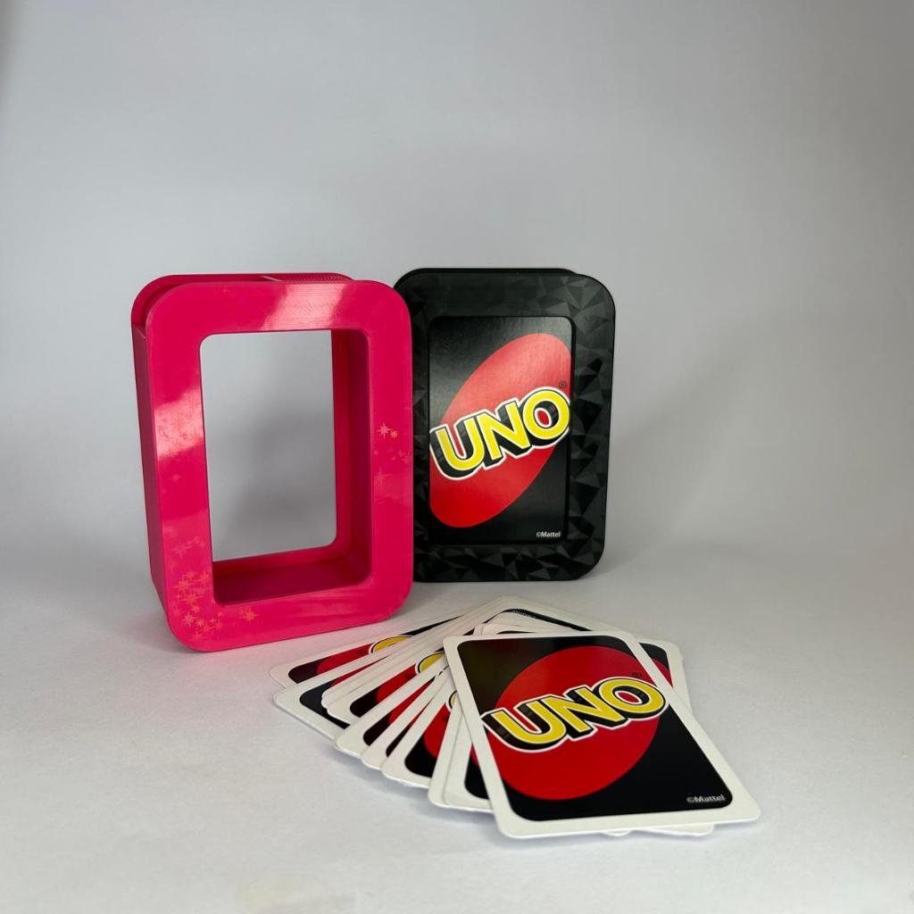 UNObox Caixa organizadora UNO 3D - Estojo para cartas, Portátil - Ideal para viagens e armazenamento