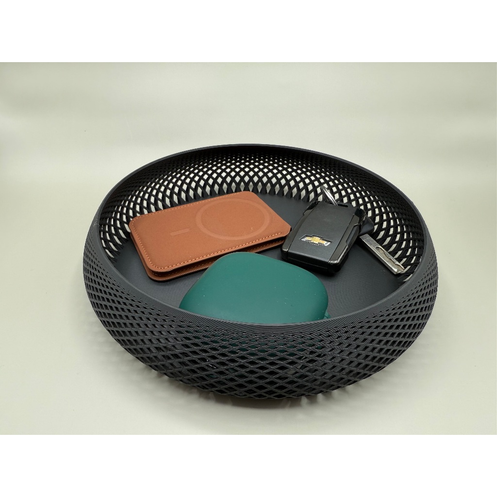 Bandeja Organizadora Decorativa – Porta Objetos / Chaves / Carteira – Design Moderno 3D