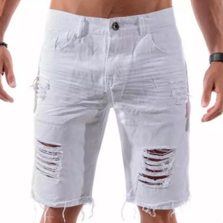 Bermuda Jeans Masculina Colorida Rasgada destroyed(VERÃO 2024) em Oferta na Shopee