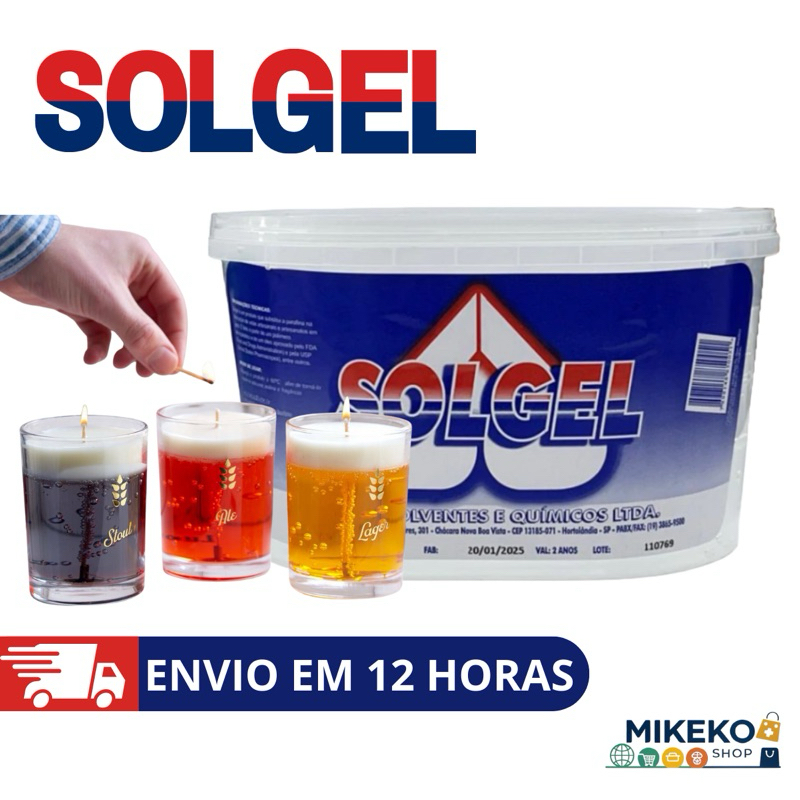 Parafina Gel Cristal da SOLGEL 1kg em Oferta na Shopee