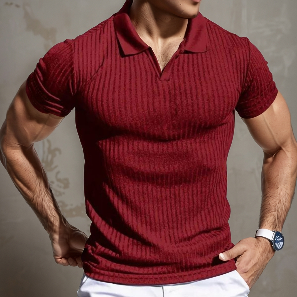 camisa polo texturizada canelado new money em Oferta na Shopee