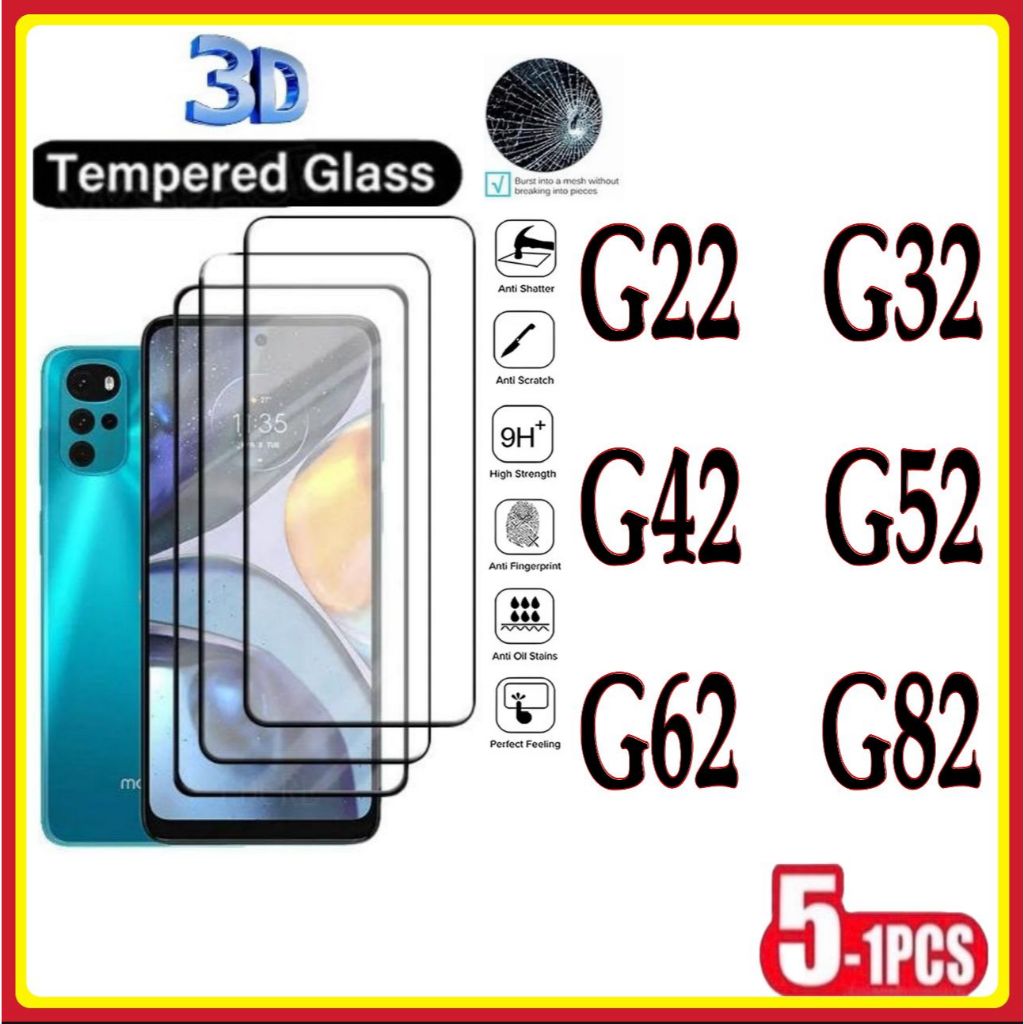 Película de Vidro Temperado 3D Moto G22 G32 G42 G52 G62 G82 em Oferta na Shopee