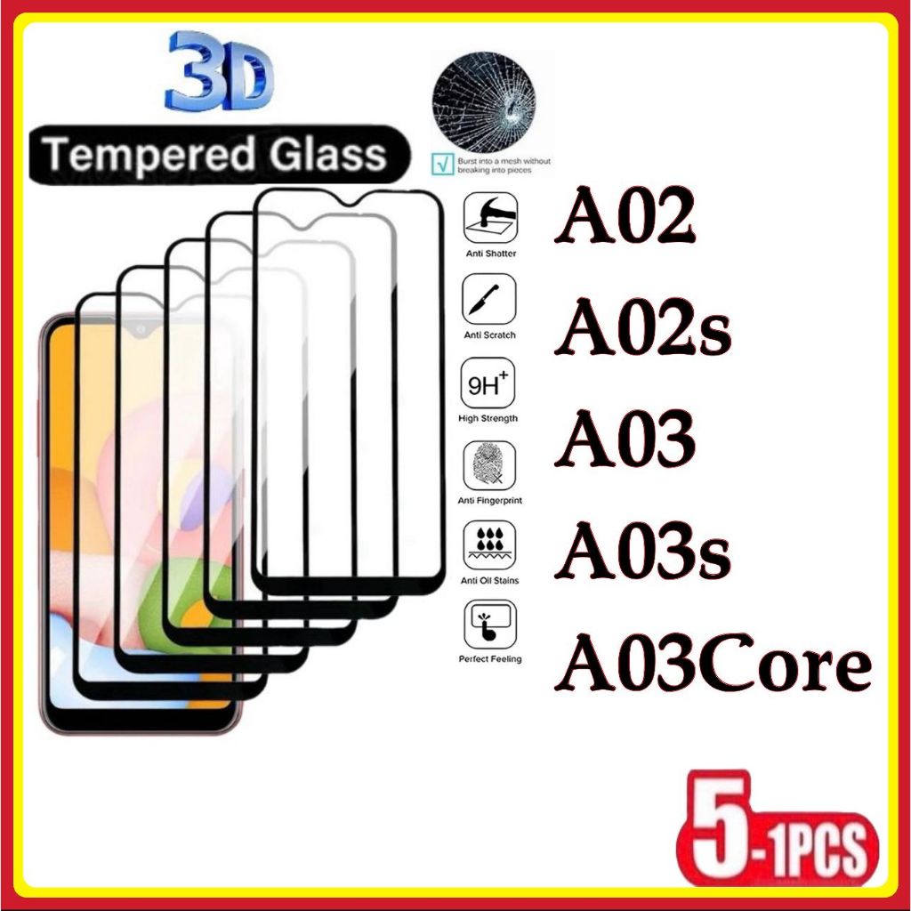 Película de Vidro Temperado 3D Samsung A01Core A02 A02s A03 A03s A03core
