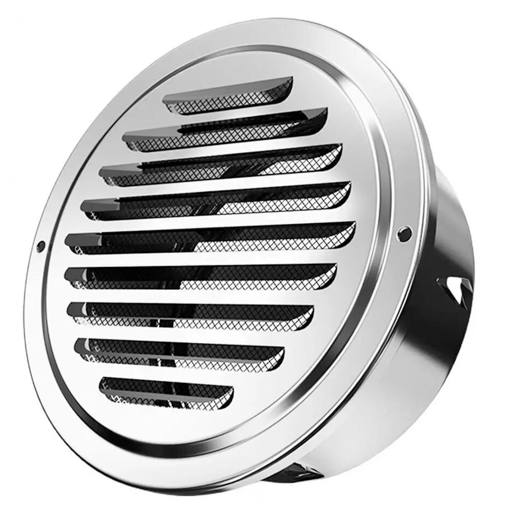 Veneziana 125mm 127mm Grade Alumínio Com Tela Anti Insetos Para Exaustão de Ar Coifa Fogatti Slim Terim 12,7cm