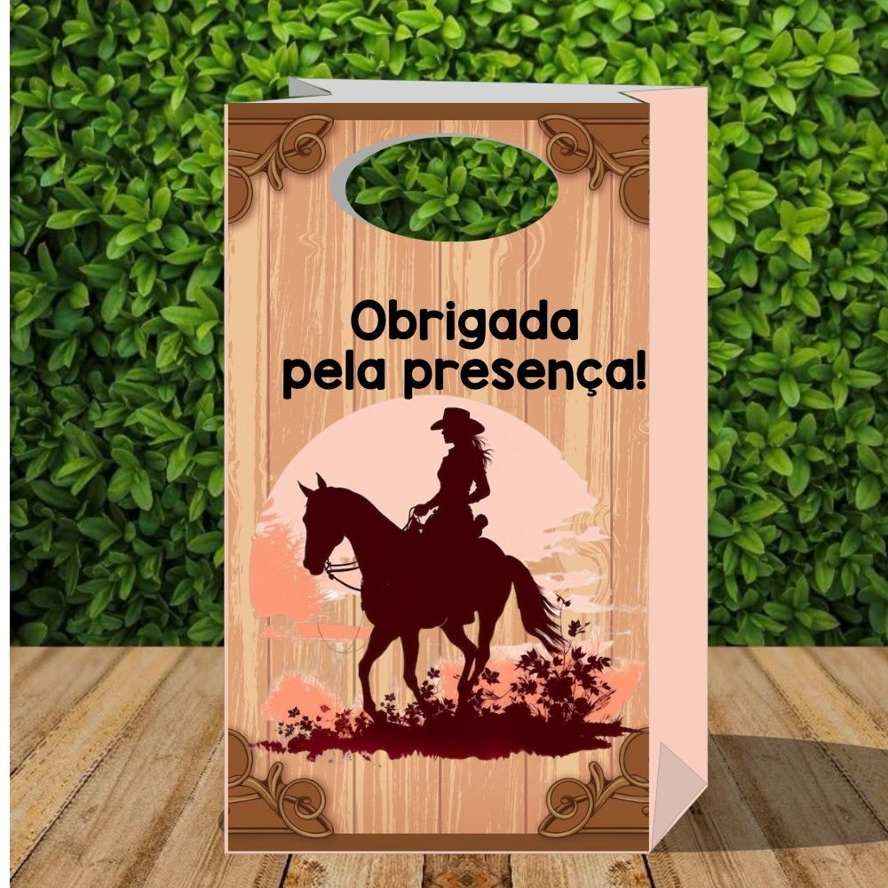 Festa Boiadeira - Sacolinha P - Lembrancinha Cavalo -  Pegue e Monte - Caixinha Festa Country - Infantil - Caixinha