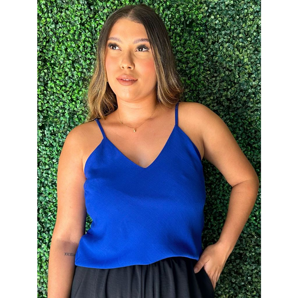 Regata Alca Fina Regulável 100% Viscose Blusa Feminina Moda Basica Casual em Oferta na Shopee