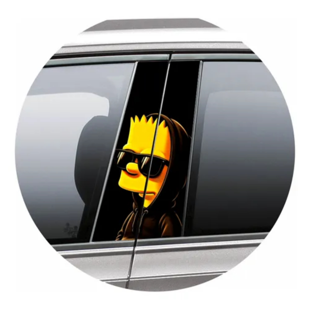 Adesivo De Coluna Porta Carro Diversos Modelos Coringa