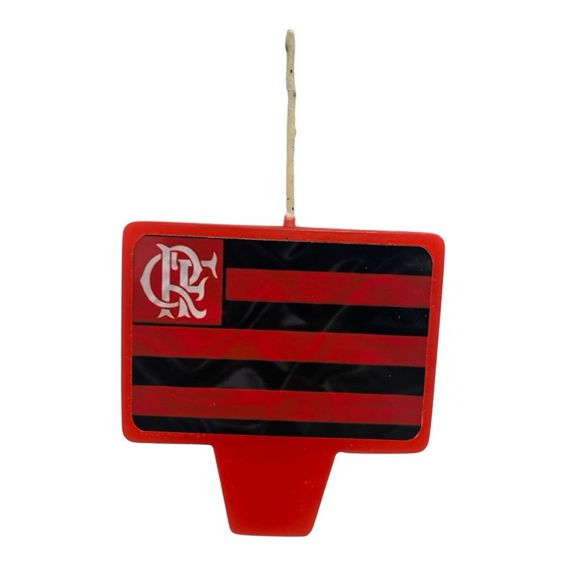 Vela Personaliza de Parafina com o TEMA: (MENGO FLA) topo de bolo de aniversário