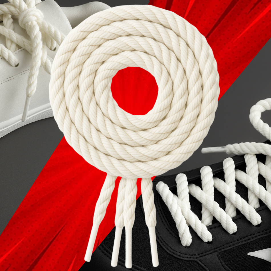 Pares de Cadarço Franciscano  São Francisco Premium Branco – Trançado Grosso Unissex | 120cm