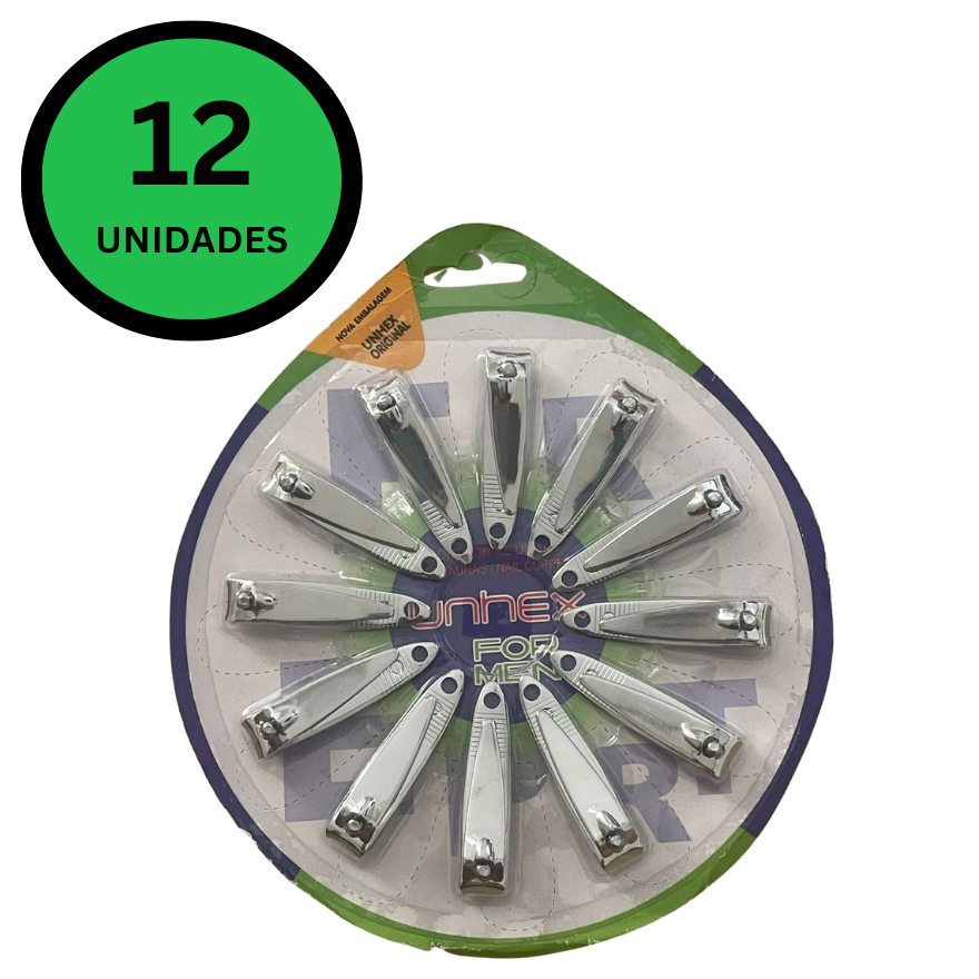 Kit Cartelas Cortador de Unha com 12 unidades Aço Inox em Oferta na Shopee
