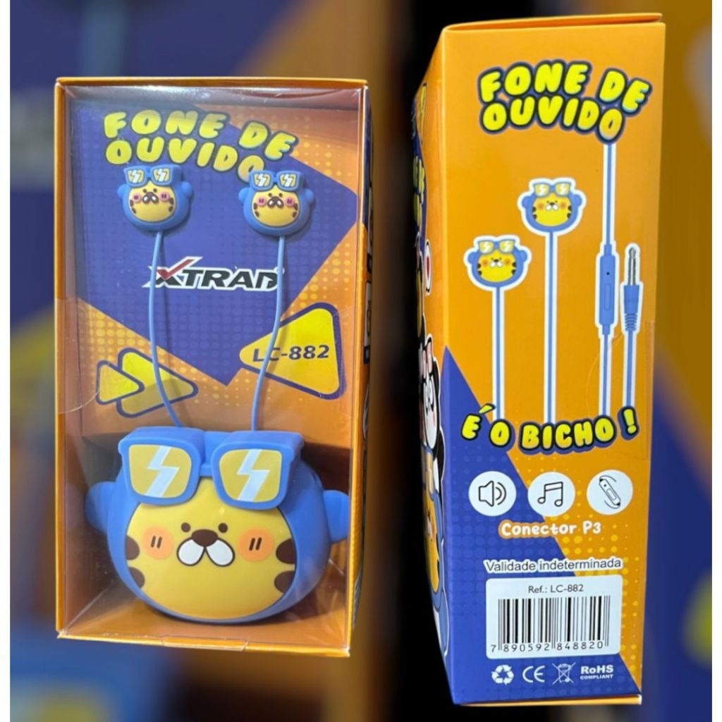 Fone de Ouvido Infantil P3 XTRAD Importado