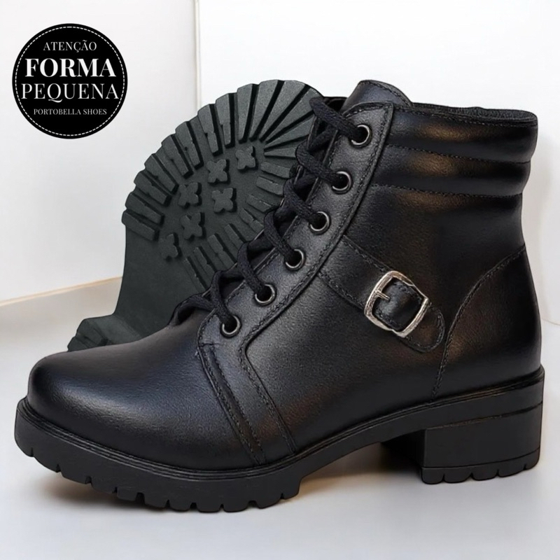 Bota Feminina Coturno Cano Curto – Solado Tratorado com Fivela | Estilo Moderno Ideal para Shows , Rodeios e baladas