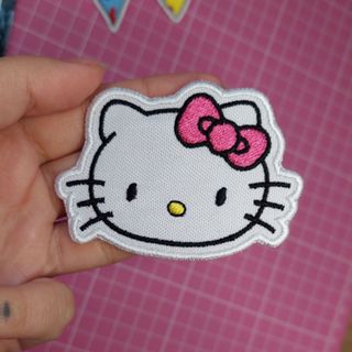 Patch Hello Kitty Sanrio Aplique Bordado Termocolante Cores Variadas em Oferta na Shopee