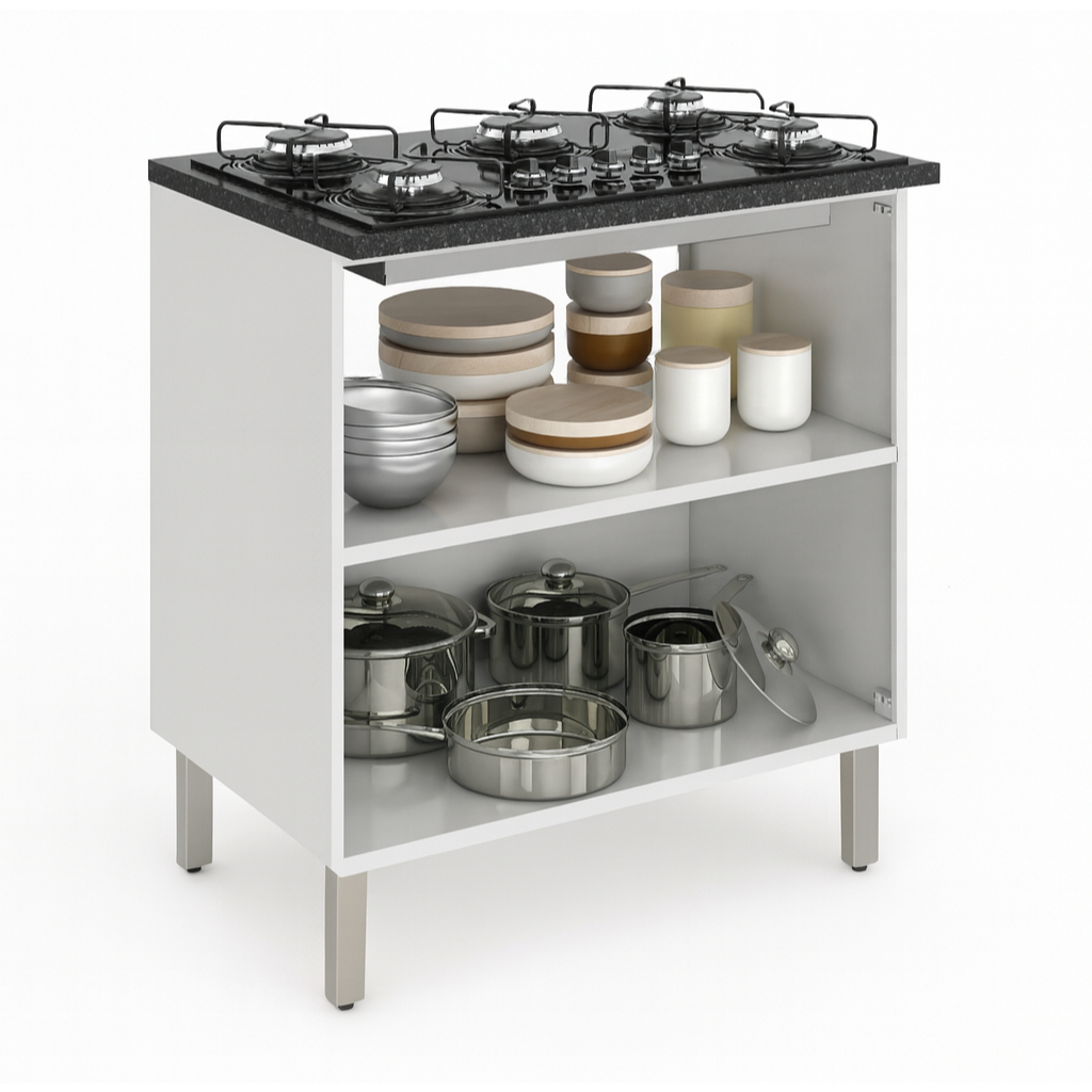 Balcão Paneleiro Itatiaia Tarsila em Aço – Ideal para Cooktop e Organização