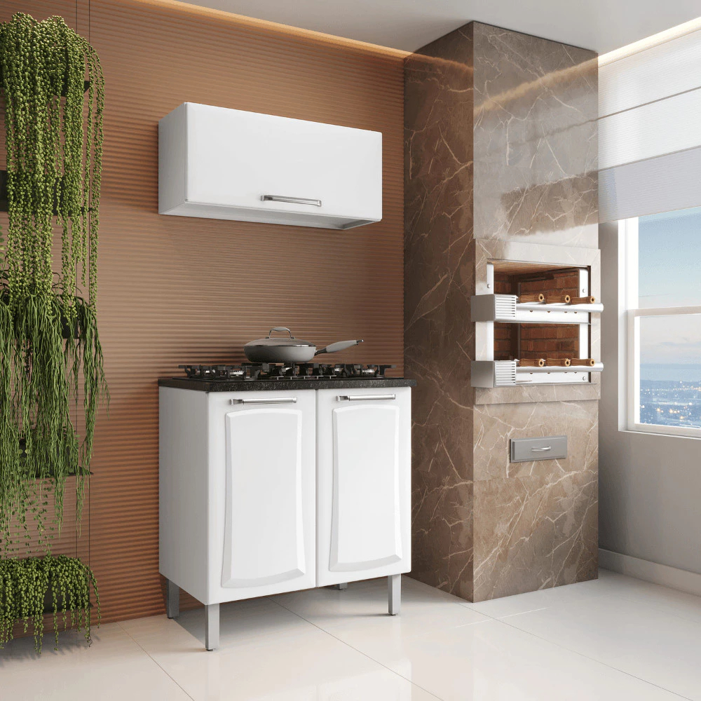 Balcão Organizador Itatiaia Tarsila em Aço – Cozinha Completa com Cooktop