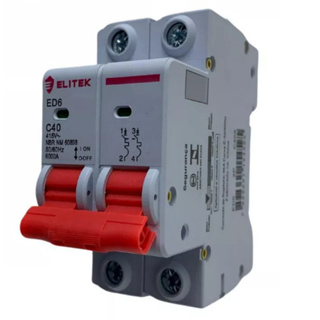 Disjuntor Bifásico Bipolar ELITEK Curva C 10A, 16A, 20A, 25A, 32A, 40A, 50A, 63A em Oferta na Shopee