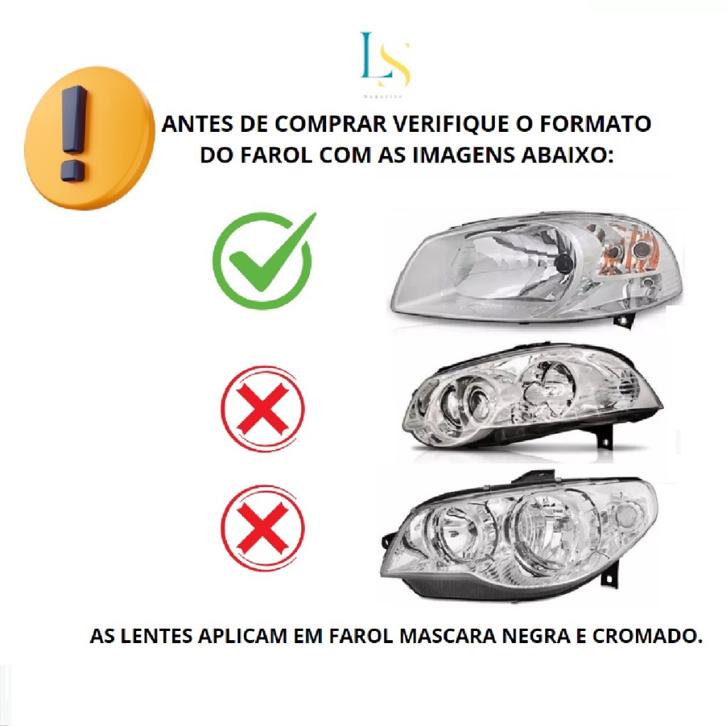 Par Lente Farol Fiat Siena El Flex G4 2008 2009 2010 2011 2012 2013 2014 2015 2016 2017 Reto · foto 2