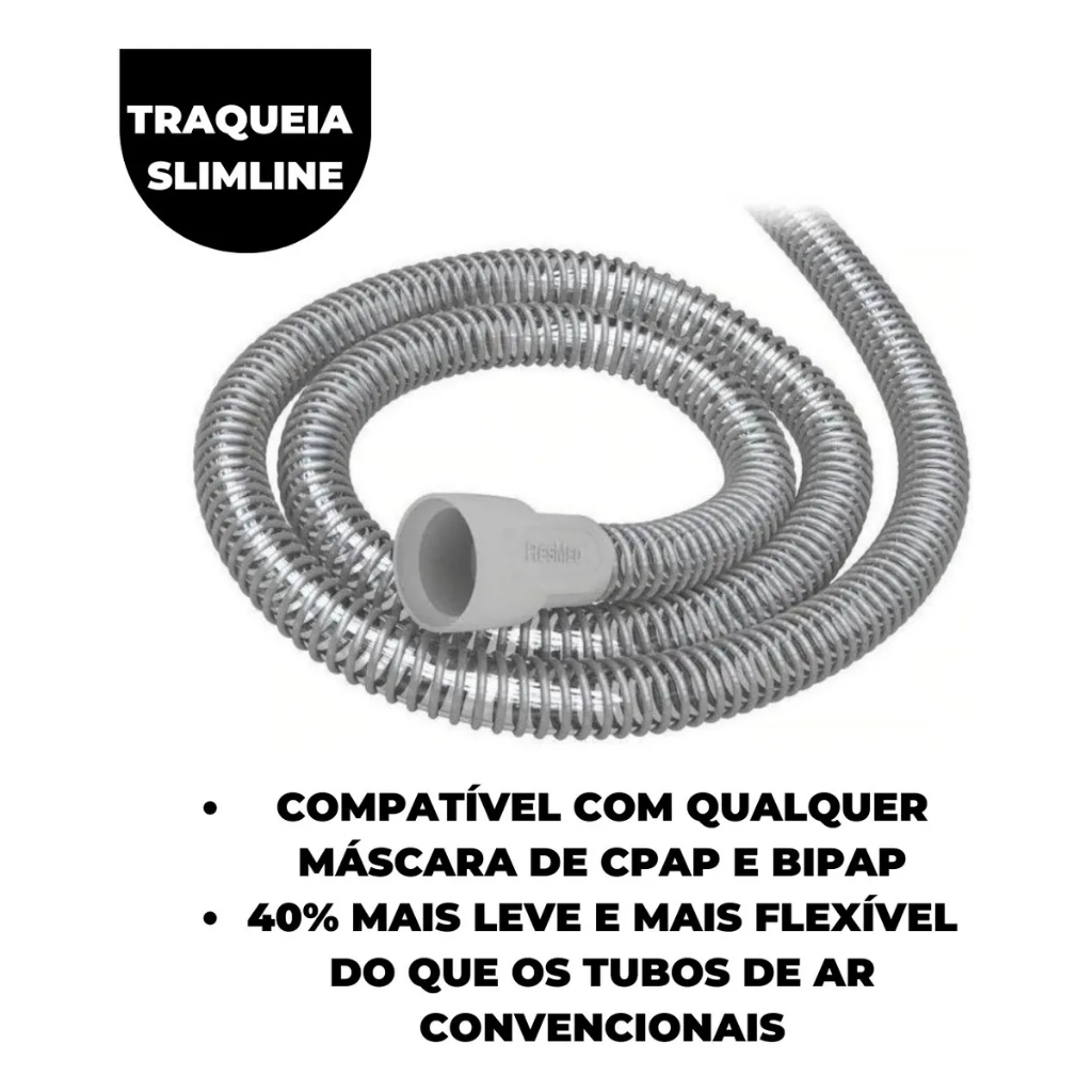 Traqueia SlimLine ResMed Original p/ CPAP e BiPAP — imagem 2 de 2