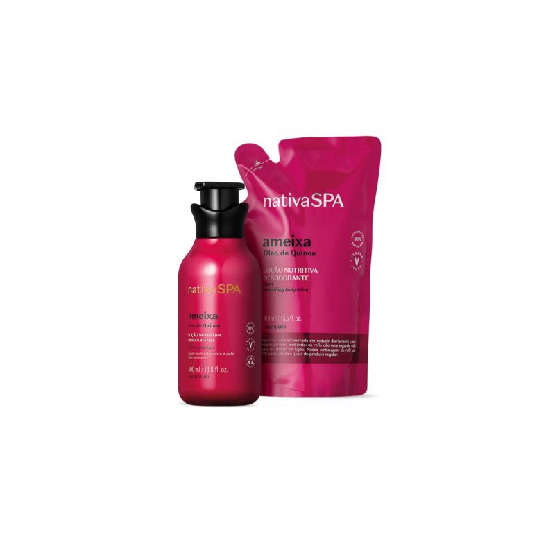Combo Nativa Spa Ameixa: Loção Corporal 400ml + Refil 400ml